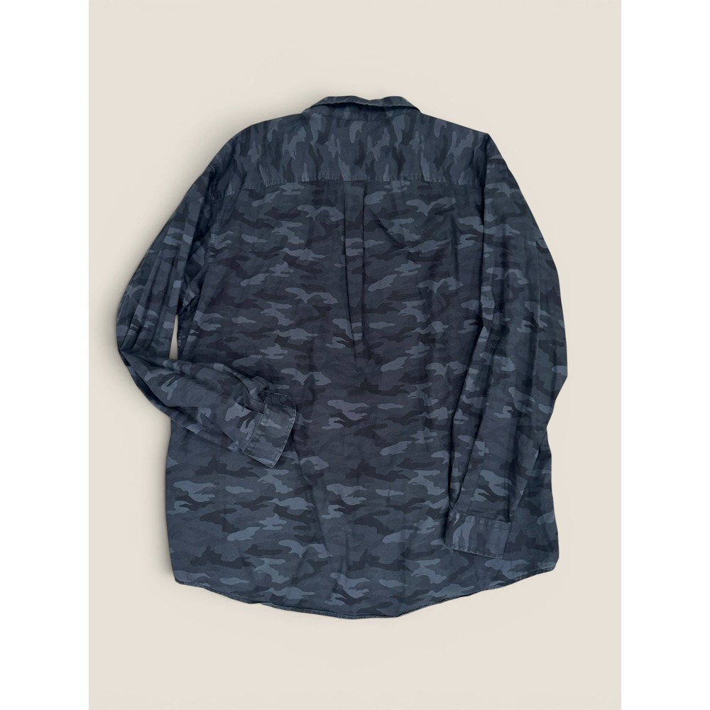 Cinch Mens XXL Camouflage Long Sleeve Button Down Shirt Grey Black Cotton - Picture 5 of 5